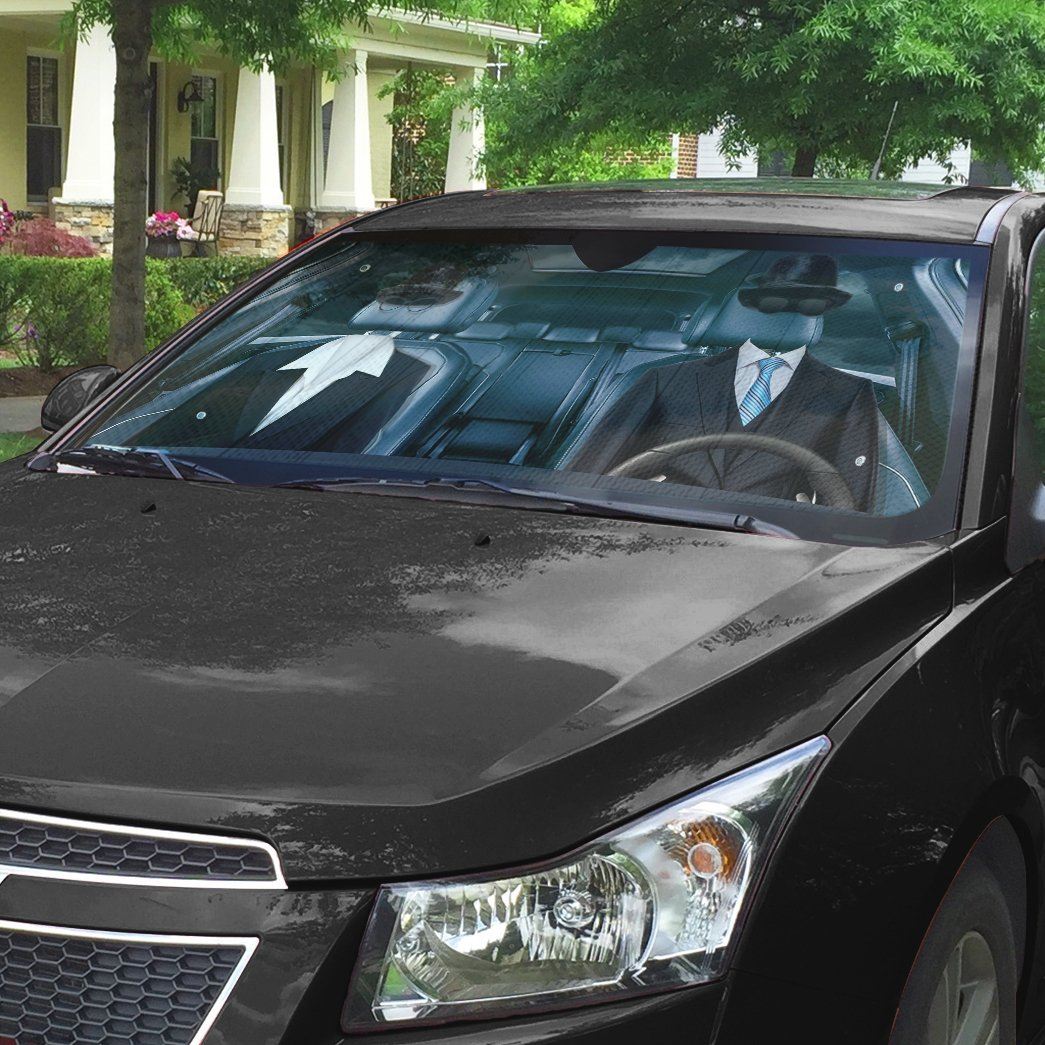Gearhumans 3D Invisible Couple Custom Car Auto Sunshade