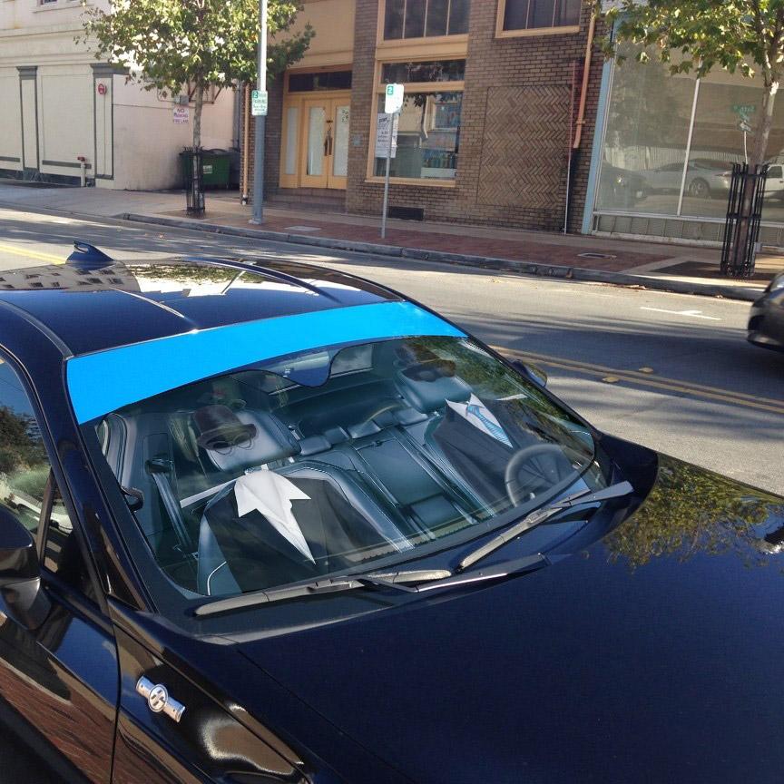 Gearhumans 3D Invisible Couple Custom Car Auto Sunshade