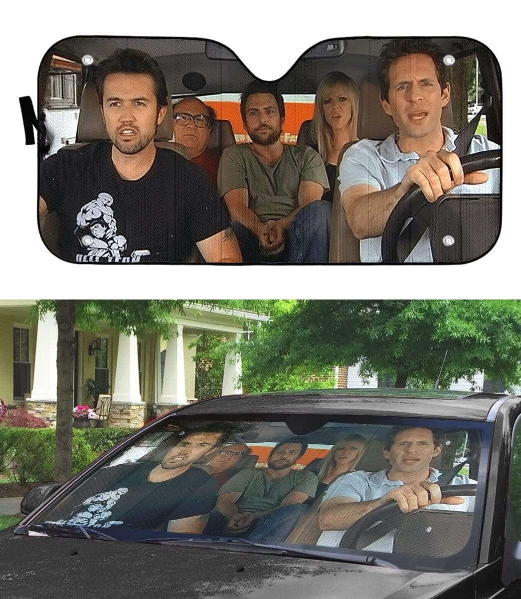 Gearhumans 3D It's Always Sunny In Philadelphia Custom Car Auto Sunshade