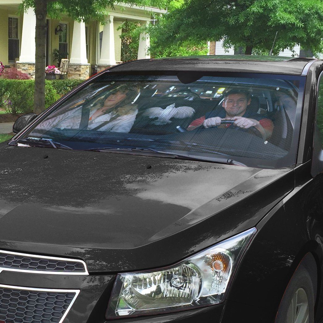 Gearhumans 3D Jack and Jill Custom Car Auto Sunshade