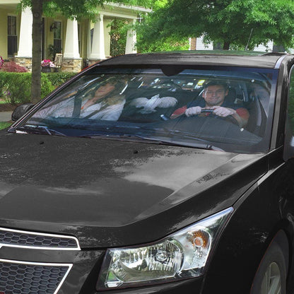 Gearhumans 3D Jack and Jill Custom Car Auto Sunshade