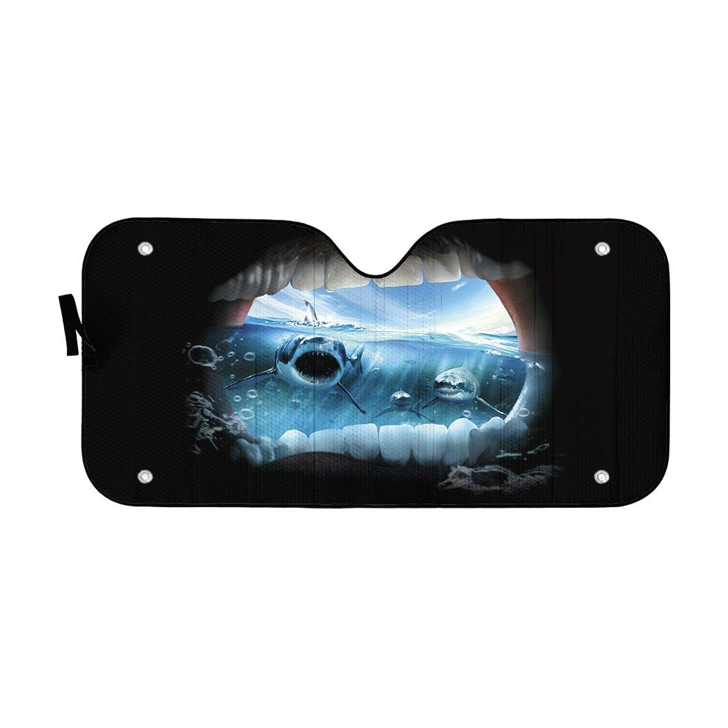 Gearhumans 3D Jaws Custom Car Auto Sunshade