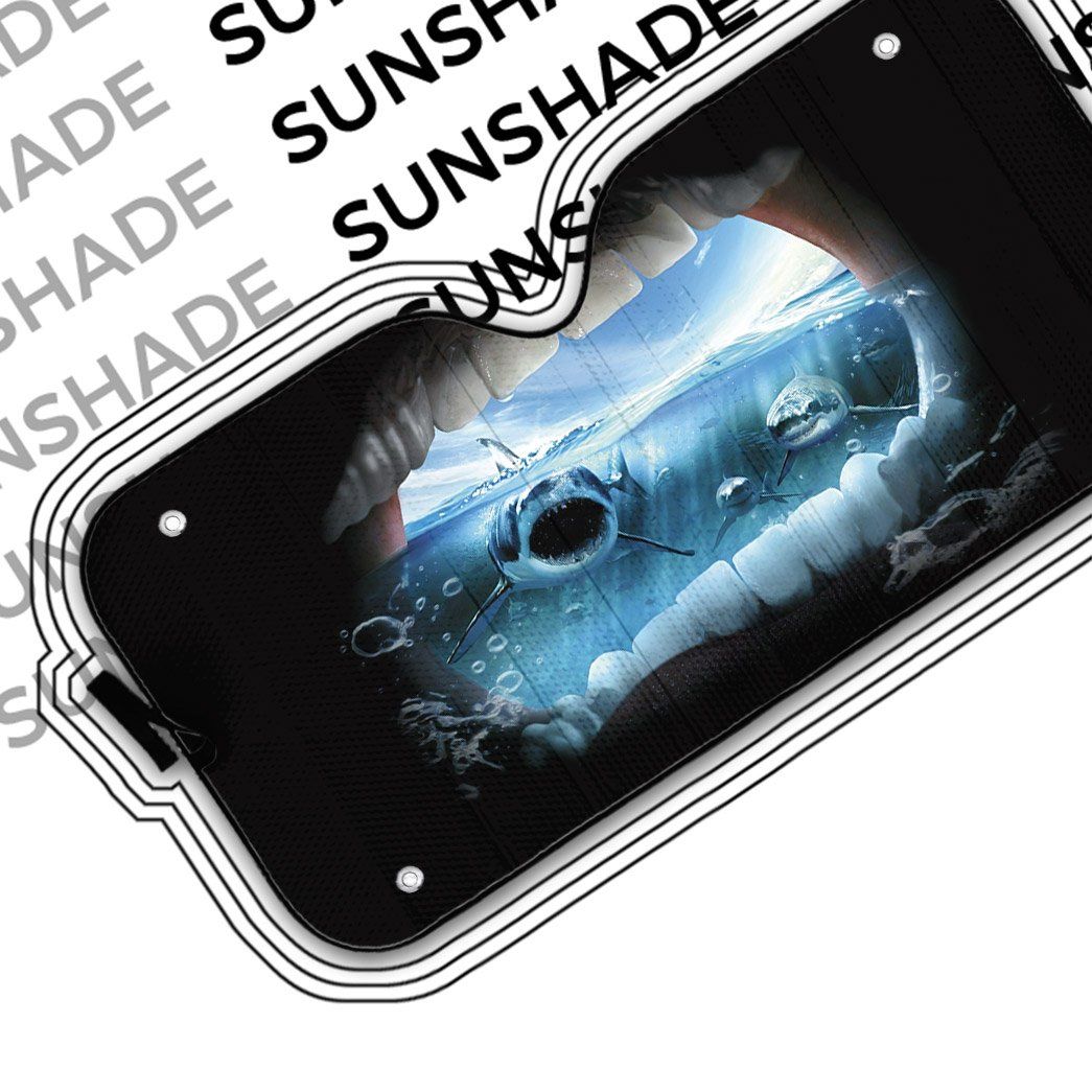 Gearhumans 3D Jaws Custom Car Auto Sunshade