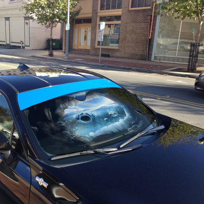 Gearhumans 3D Jaws Custom Car Auto Sunshade
