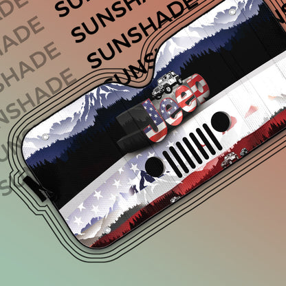 Gearhumans 3D Jeep American Flag Sunshade