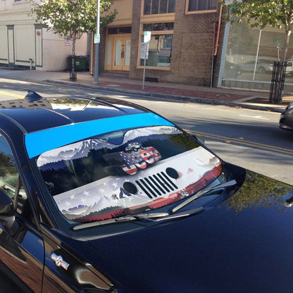 Gearhumans 3D Jeep American Flag Sunshade