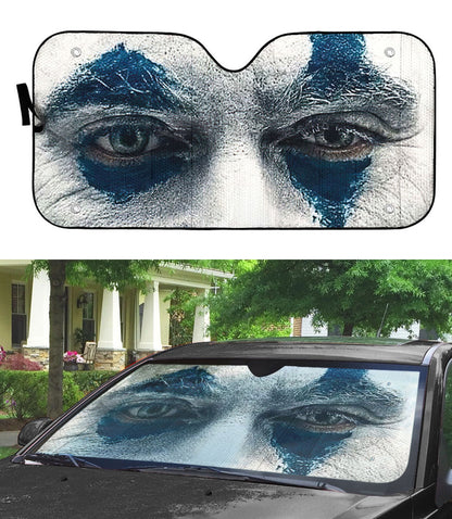 Gearhumans 3D Joker Face Paint Custom Car Auto Sunshade