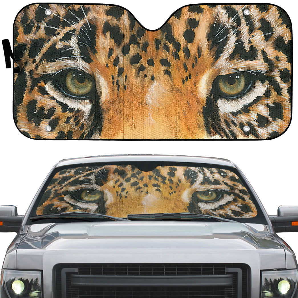 Gearhumans 3D Leopard Eyes Sunshade