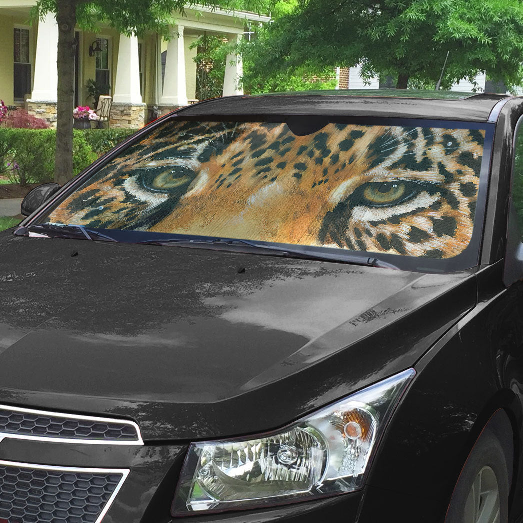Gearhumans 3D Leopard Eyes Sunshade
