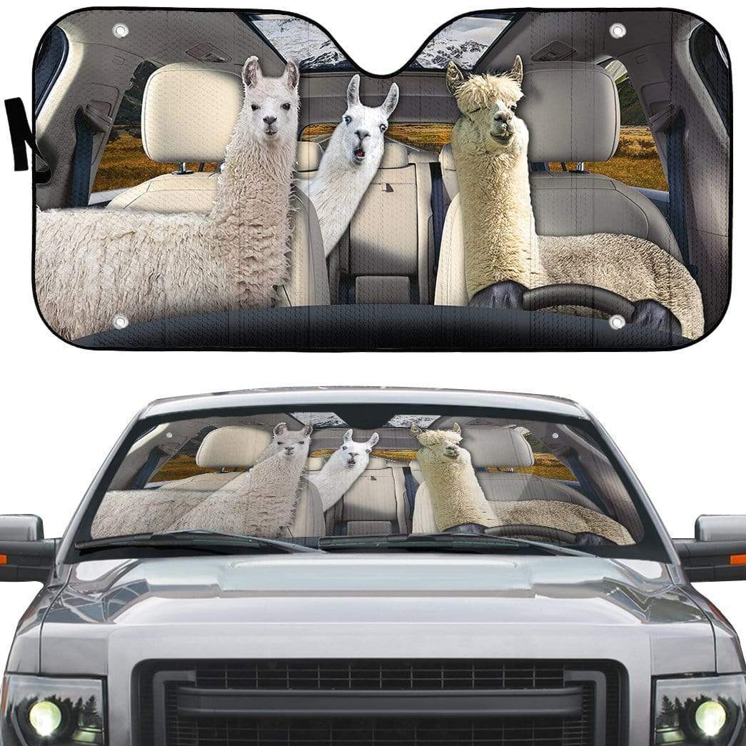Gearhumans 3D Llama Custom Car Auto Sunshade