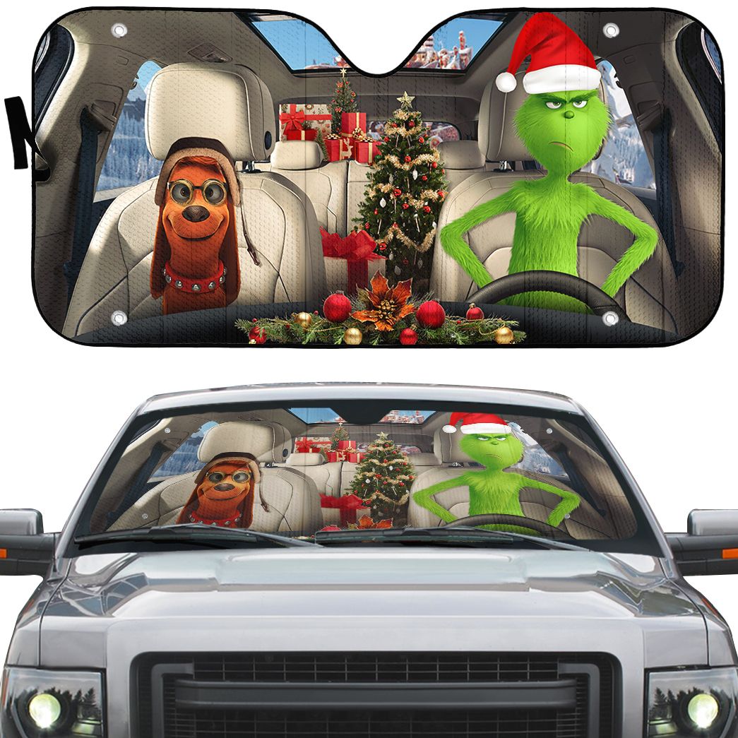 Gearhumans 3D Max The Dog And Grinch Ver 1 Custom Car Auto Sunshade