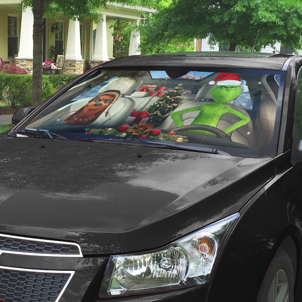 Gearhumans 3D Max The Dog And Grinch Ver 1 Custom Car Auto Sunshade