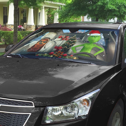Gearhumans 3D Max The Dog And Grinch Ver 1 Custom Car Auto Sunshade