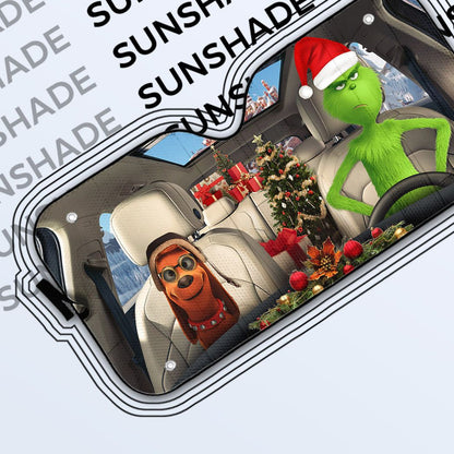 Gearhumans 3D Max The Dog And Grinch Ver 1 Custom Car Auto Sunshade