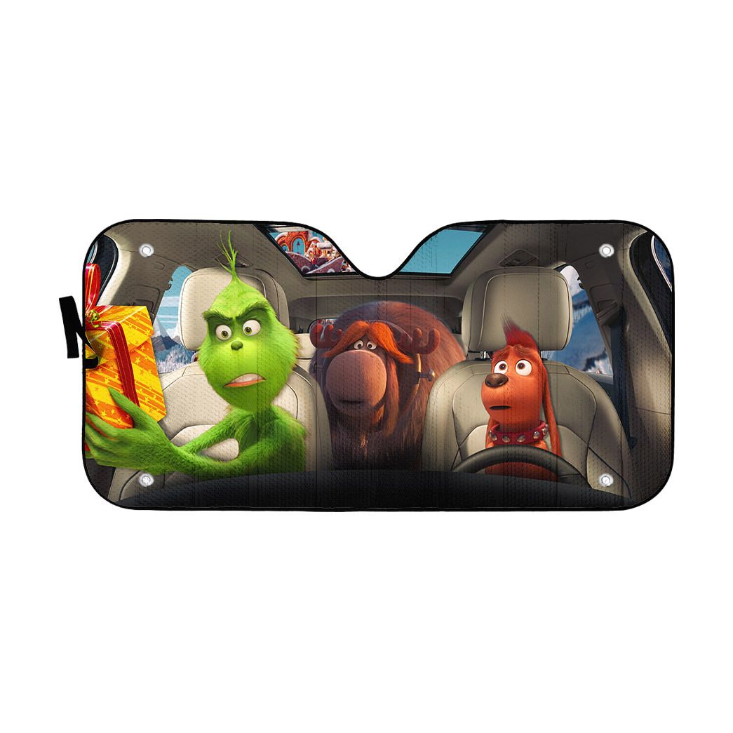 Gearhumans 3D Max The Dog And Grinch Ver 2 Custom Car Auto Sunshade