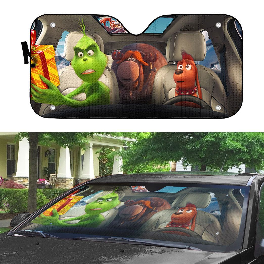Gearhumans 3D Max The Dog And Grinch Ver 2 Custom Car Auto Sunshade