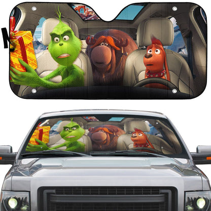 Gearhumans 3D Max The Dog And Grinch Ver 2 Custom Car Auto Sunshade