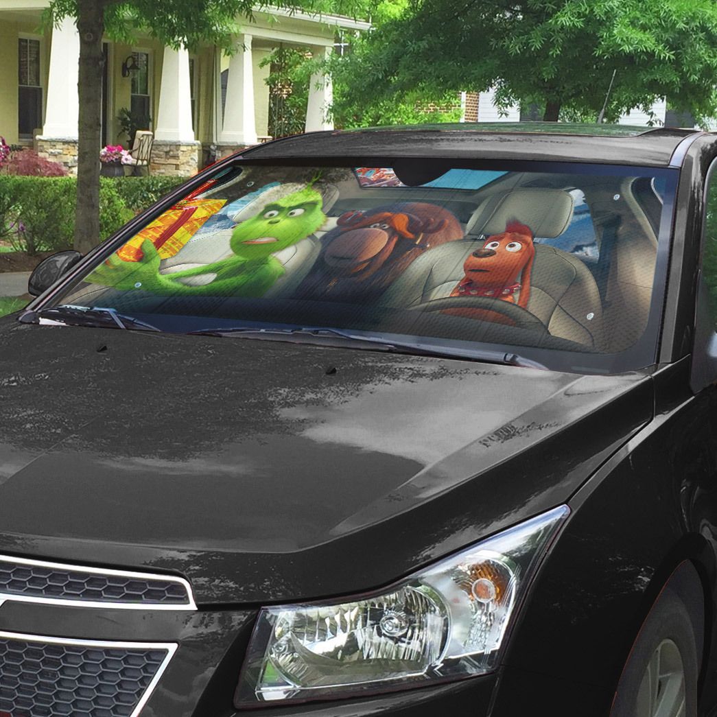 Gearhumans 3D Max The Dog And Grinch Ver 2 Custom Car Auto Sunshade