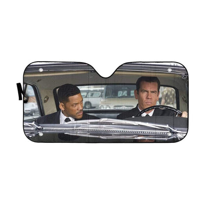 Gearhumans 3D Men In Black Custom Car Auto Sunshade