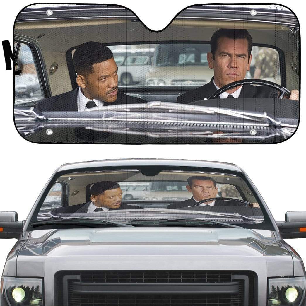 Gearhumans 3D Men In Black Custom Car Auto Sunshade