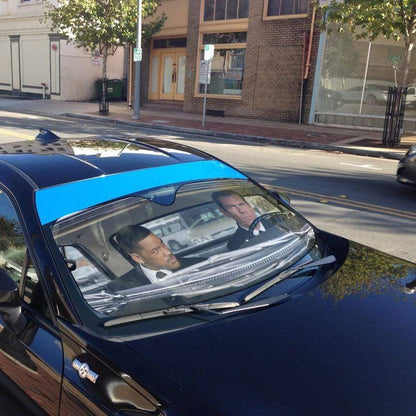 Gearhumans 3D Men In Black Custom Car Auto Sunshade