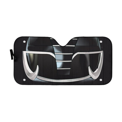 Gearhumans 3D Mighty Morphin Black Power Ranger Helmet Custom Car Auto Sunshade