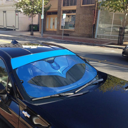 Gearhumans 3D Mighty Morphin Blue Power Ranger Helmet Custom Car Auto Sunshade