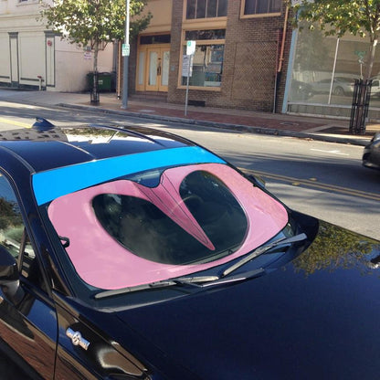 Gearhumans 3D Mighty Morphin Pink Power Ranger Helmet Custom Car Auto Sunshade