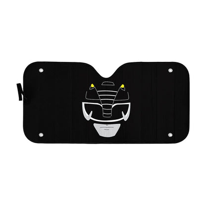 Gearhumans 3D Mighty Morphin Power Rangers Black Ranger Custom Car Auto Sunshade