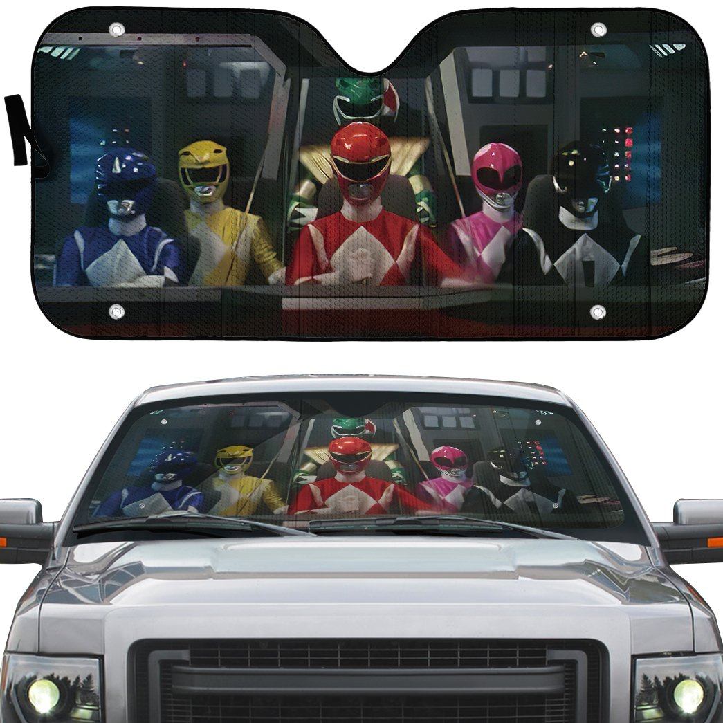Gearhumans 3D Mighty Morphin Power Rangers Megazord Cockpit Custom Car Auto Sunshade