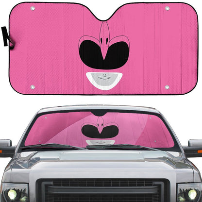 Gearhumans 3D Mighty Morphin Power Rangers Pink Ranger Custom Car Auto Sunshade
