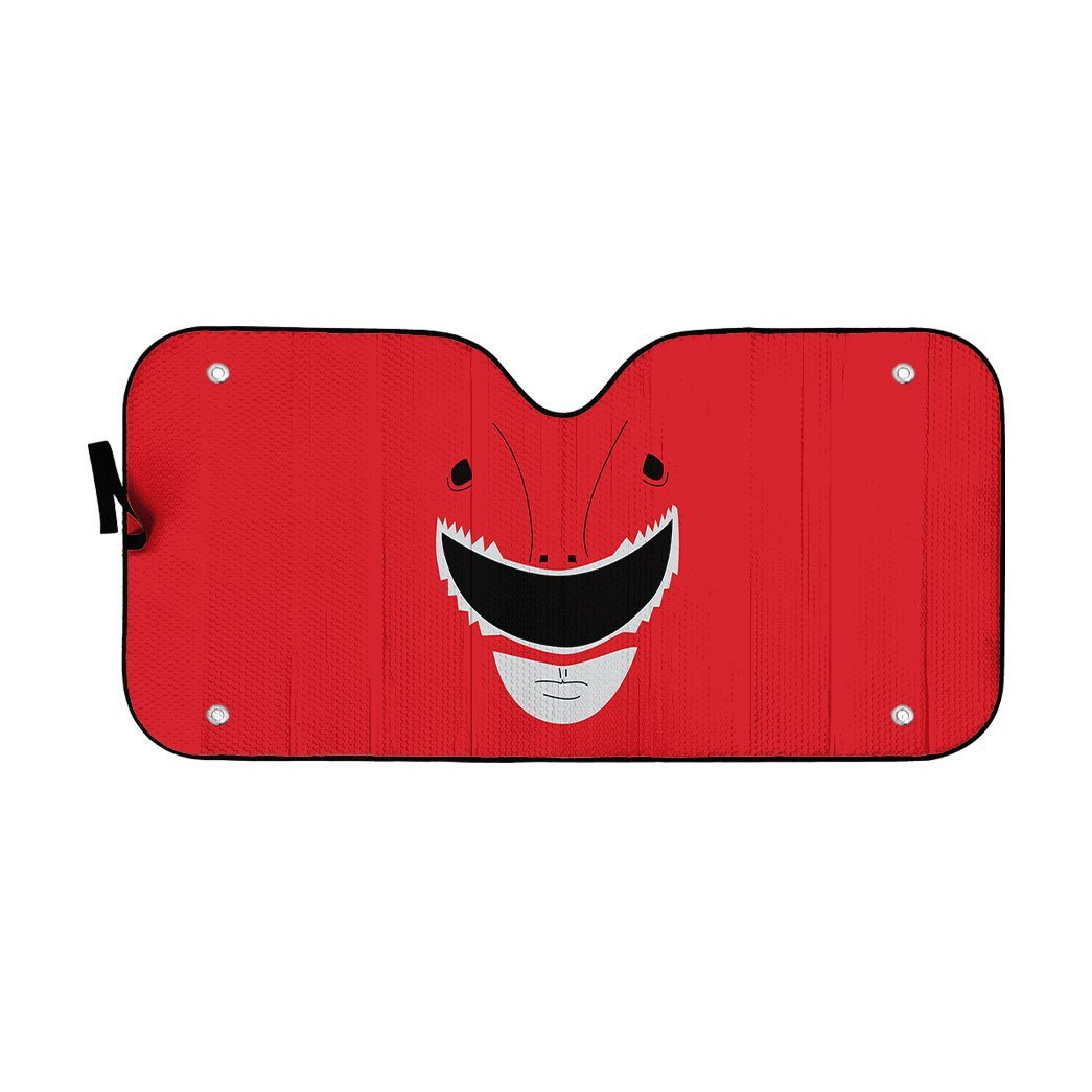 Gearhumans 3D Mighty Morphin Power Rangers Red Ranger Custom Car Auto Sunshade