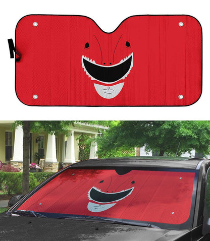 Gearhumans 3D Mighty Morphin Power Rangers Red Ranger Custom Car Auto Sunshade