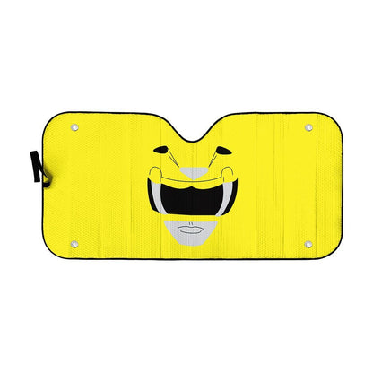 Gearhumans 3D Mighty Morphin Power Rangers Yellow Ranger Custom Car Auto Sunshade