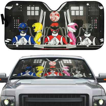 Gearhumans 3D Mighty Morphins Power Rangers Custom Car Auto Sunshade