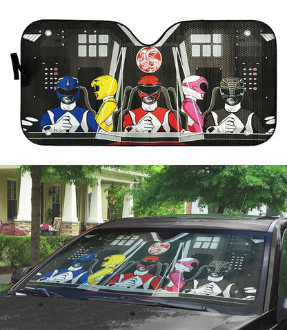 Gearhumans 3D Mighty Morphins Power Rangers Custom Car Auto Sunshade