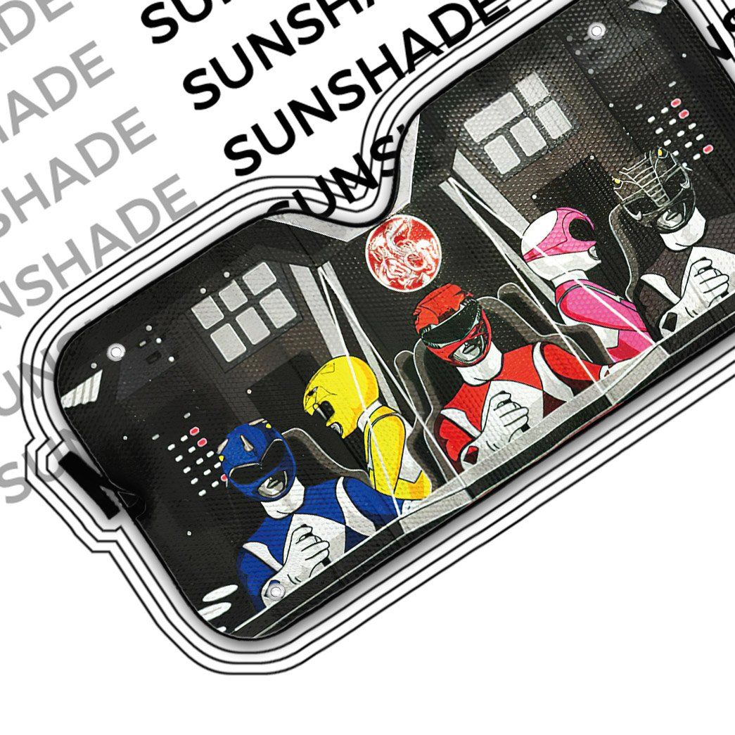 Gearhumans 3D Mighty Morphins Power Rangers Custom Car Auto Sunshade