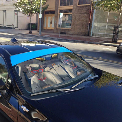 Gearhumans 3D Miniature Pinscher Dog Auto Car Sunshade