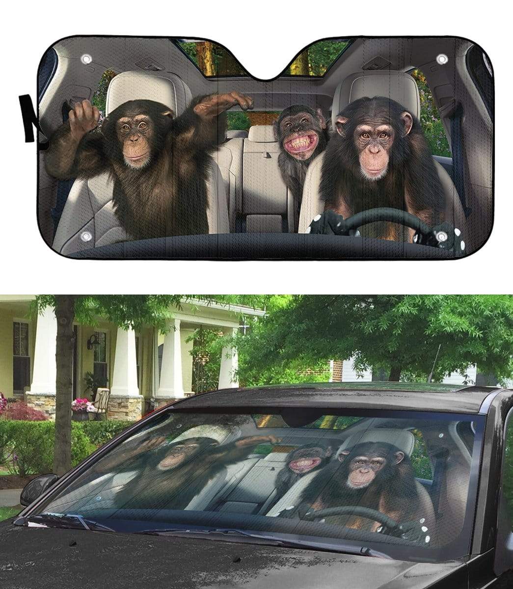 Gearhumans 3D Monkey King Custom Car Auto Sunshade