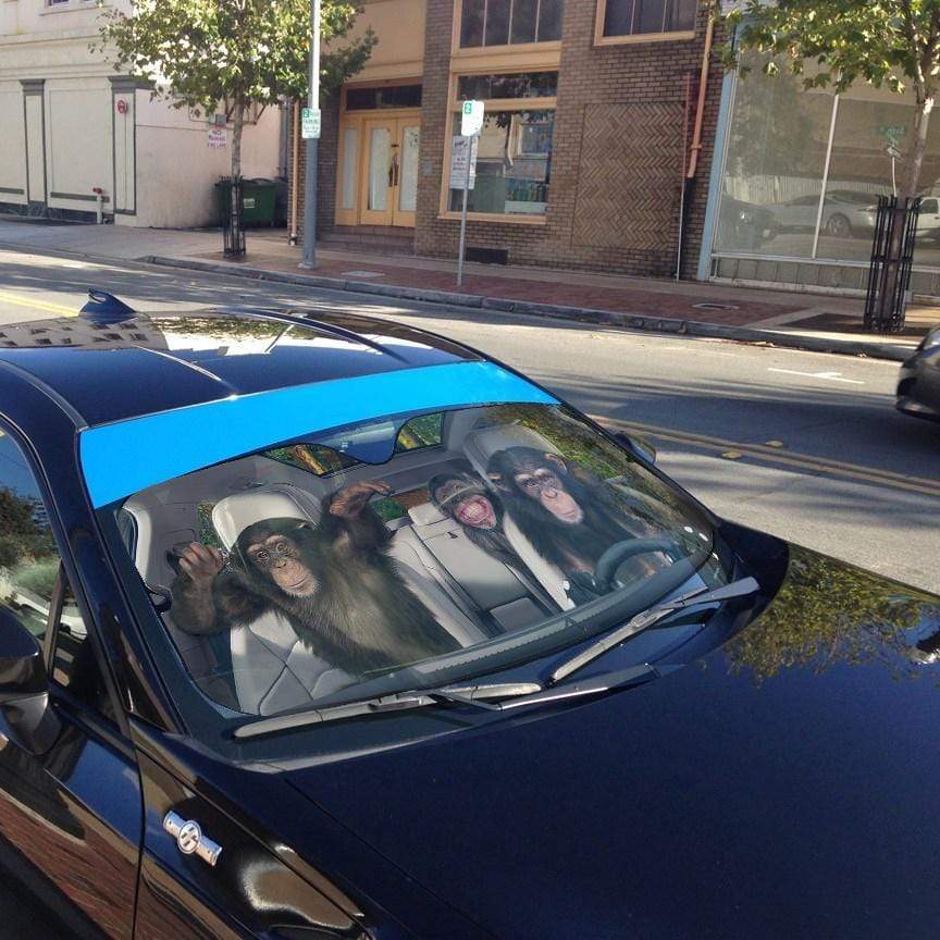 Gearhumans 3D Monkey King Custom Car Auto Sunshade