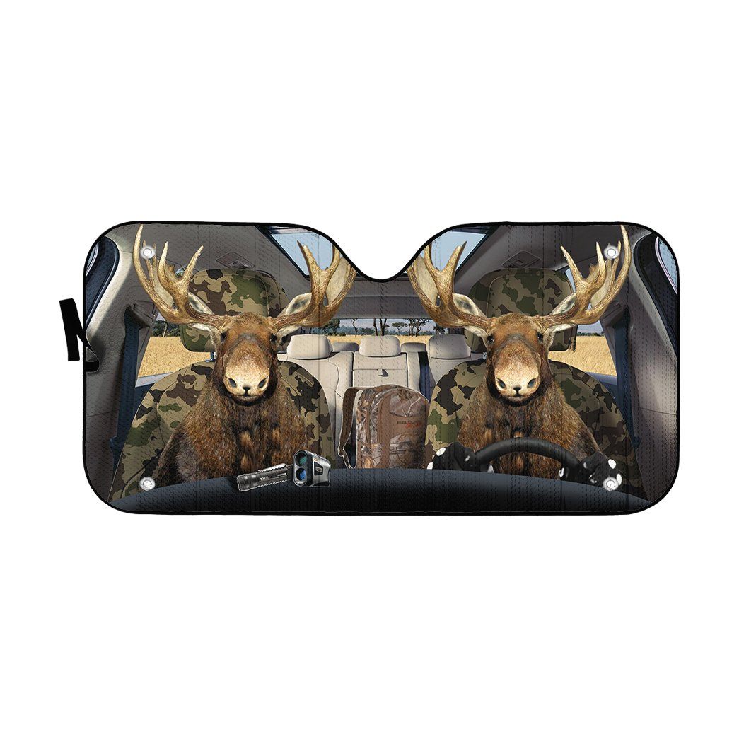 Gearhumans 3D Moose Custom Car Auto Sunshade