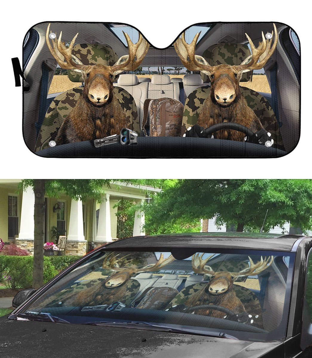 Gearhumans 3D Moose Custom Car Auto Sunshade