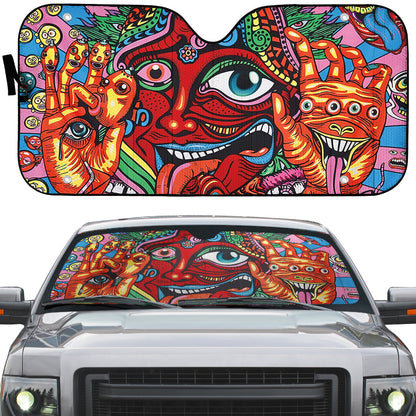 Gearhumans 3D Mysterious Hippie Custom Sunshade