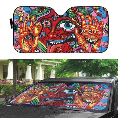 Gearhumans 3D Mysterious Hippie Custom Sunshade
