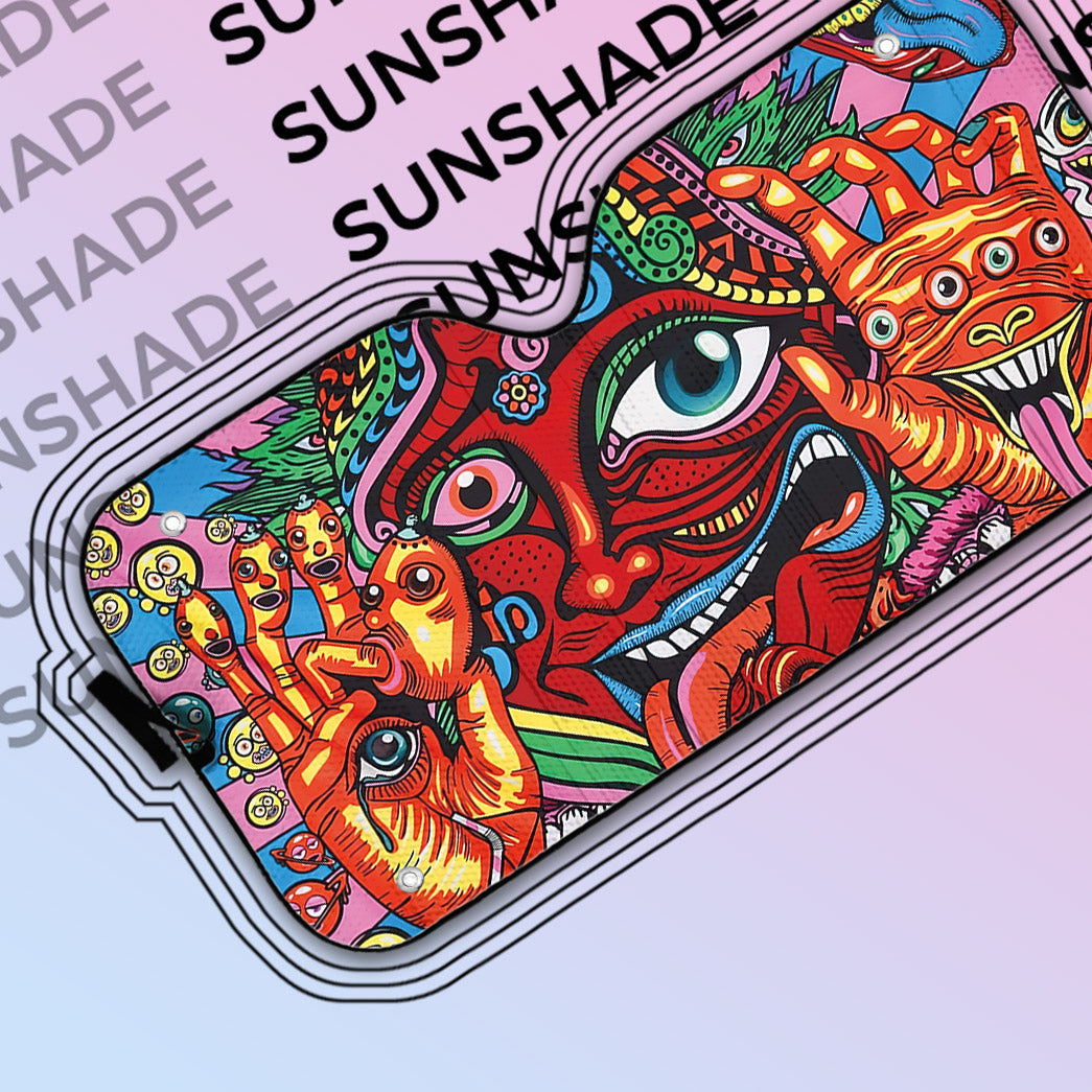 Gearhumans 3D Mysterious Hippie Custom Sunshade
