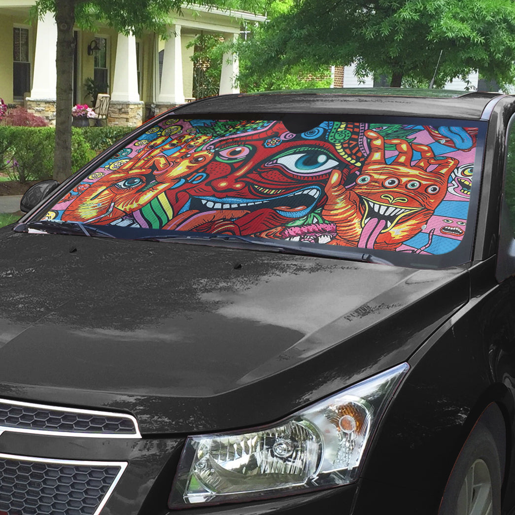 Gearhumans 3D Mysterious Hippie Custom Sunshade
