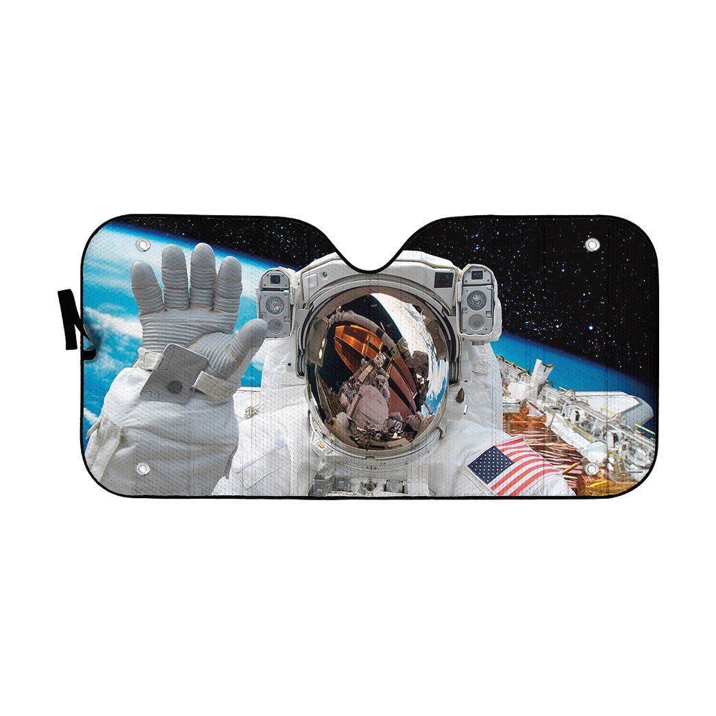 Gearhumans 3D NASA Astronaut Custom Car Auto Sunshade