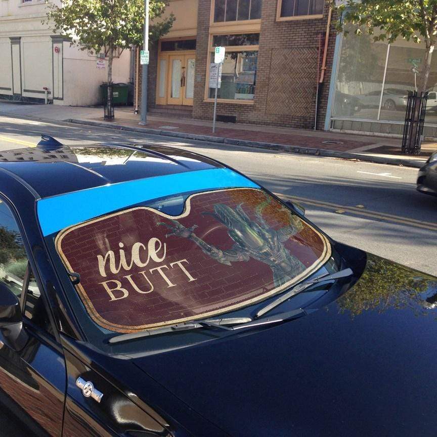 Gearhumans 3D Nice Butt Xenomorph Halloween Custom Car Auto Sunshade