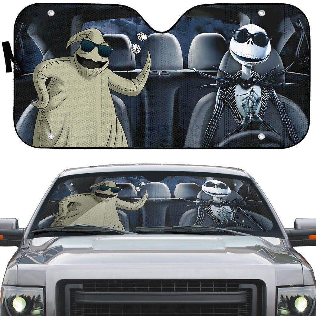 Gearhumans 3D Nightmare Before Christmas Jack Oogie Boogie Custom Car Auto Sunshade