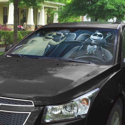 Gearhumans 3D Nightmare Before Christmas Jack Oogie Boogie Custom Car Auto Sunshade
